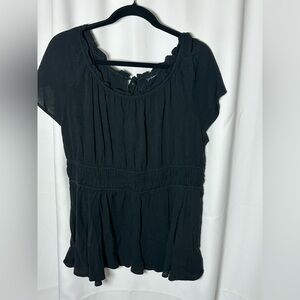 Torrid 2x Elegant Black Women's Top tie back